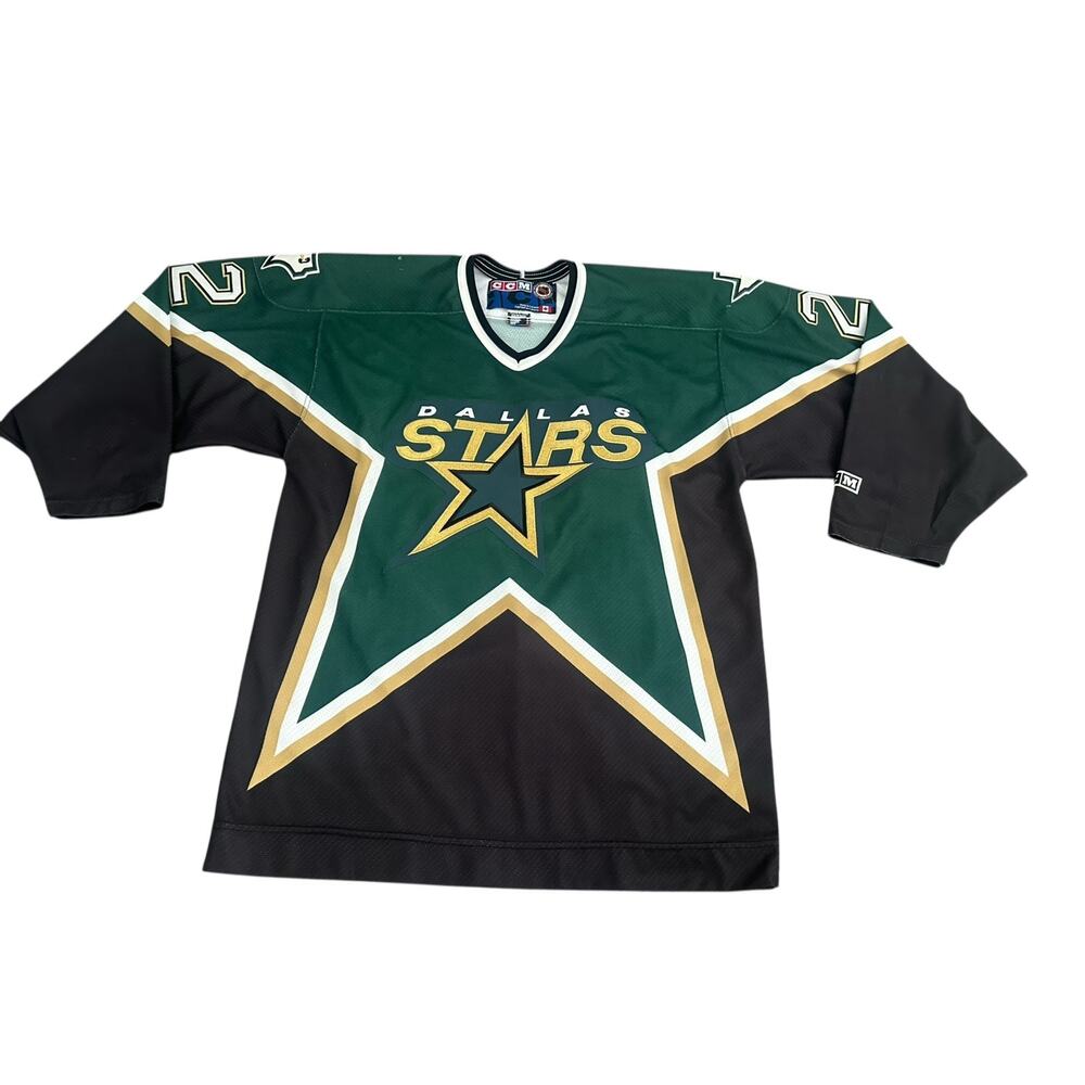 Vintage CCM Air-Knit Dallas Stars Brett Hull Mens Large Stitched NHL Jersey VTG